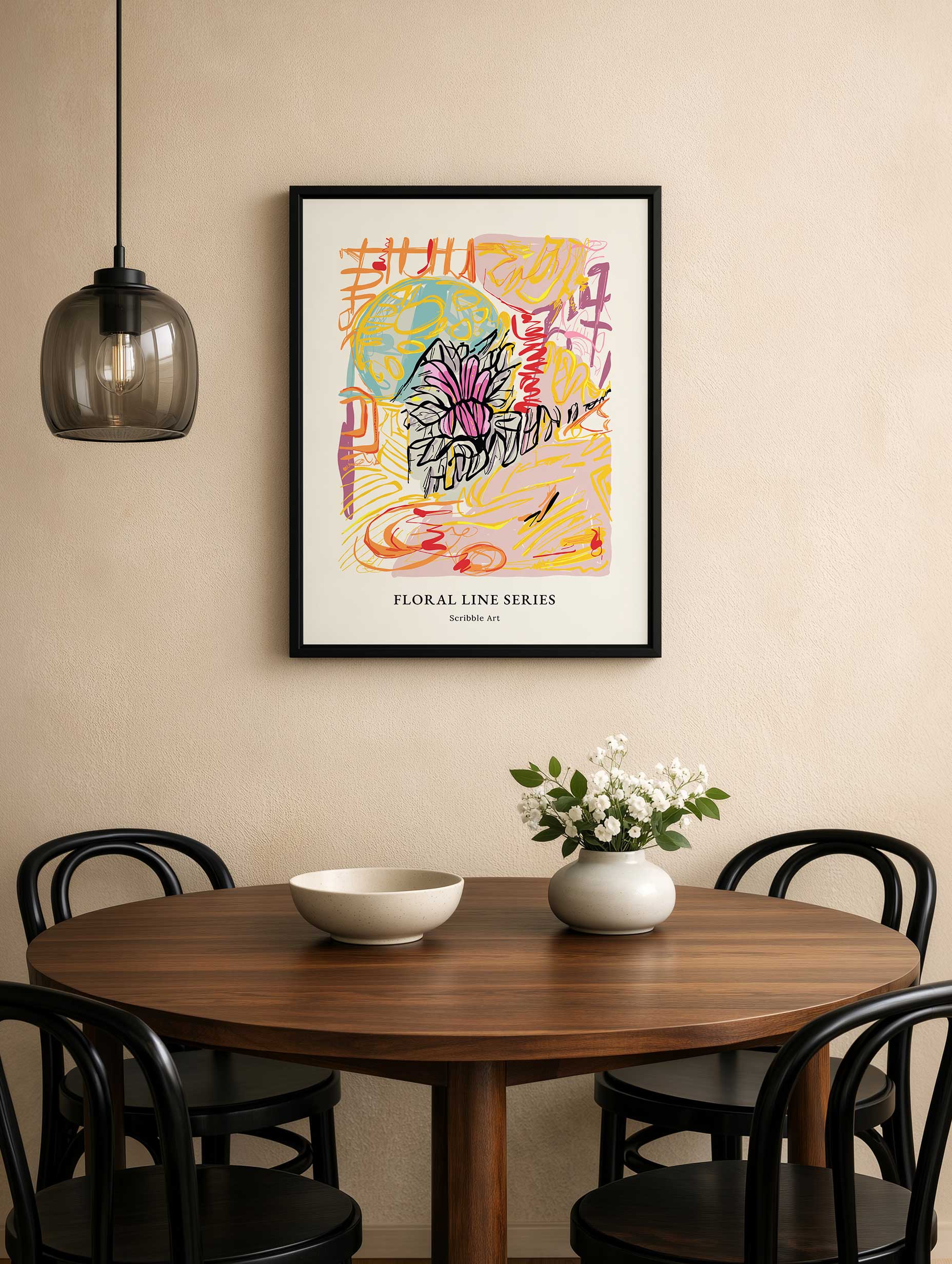 Floral Line Series Poster