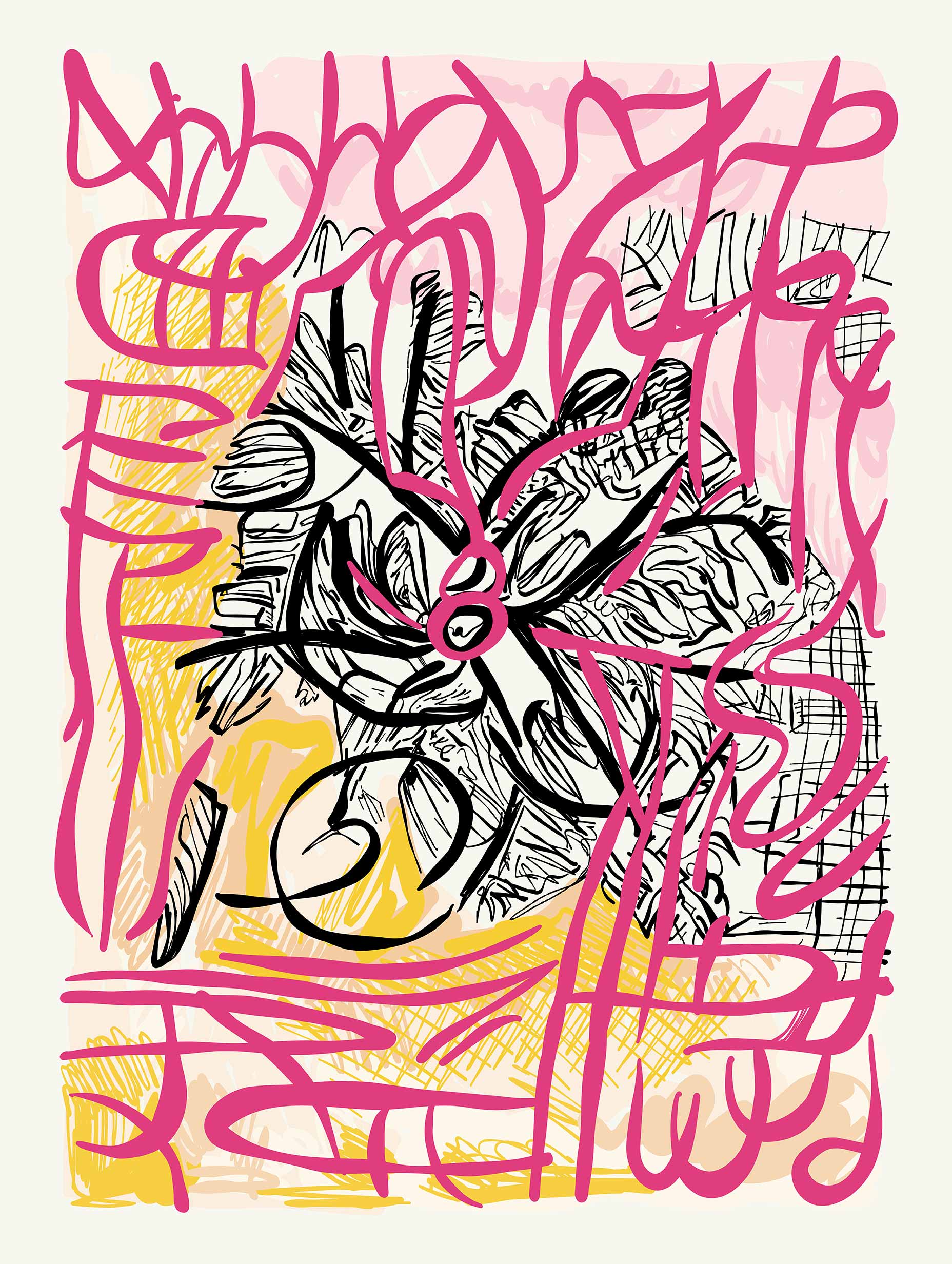 Neon Petal Poster