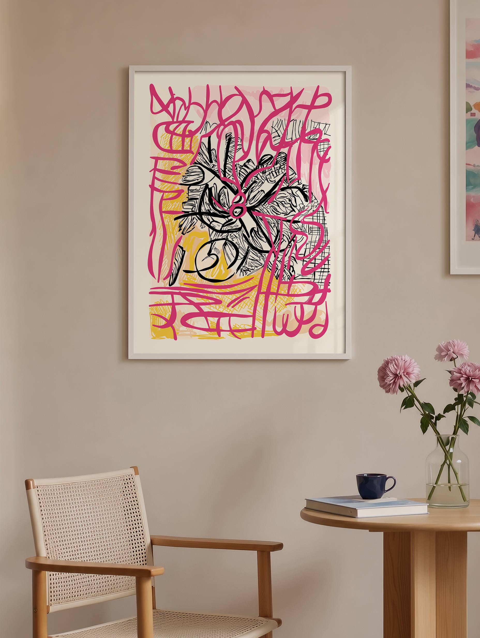 Neon Petal Poster