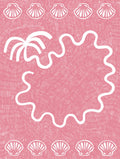 Shatha Al Dafai - Shells and Palm Tree – Baby Pink Poster