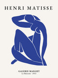 Matisse Blue Silhouette Figure Poster
