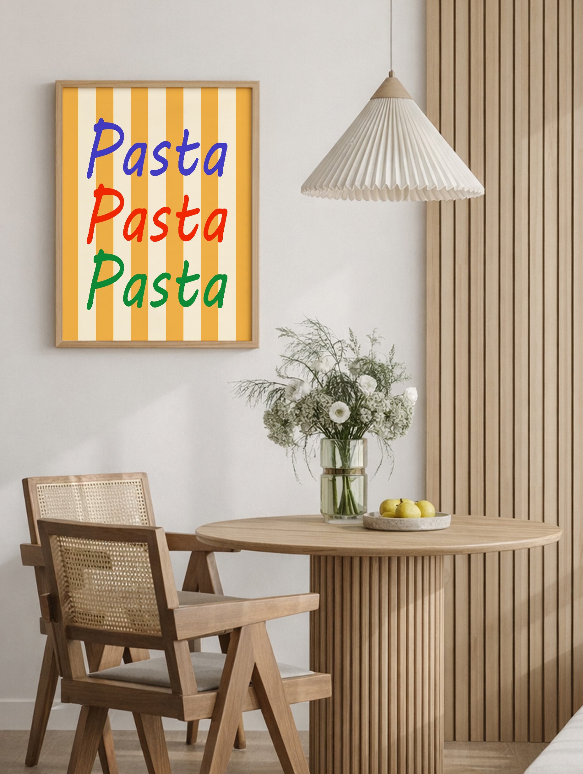 Italian Pasta Typography Poster Mockup