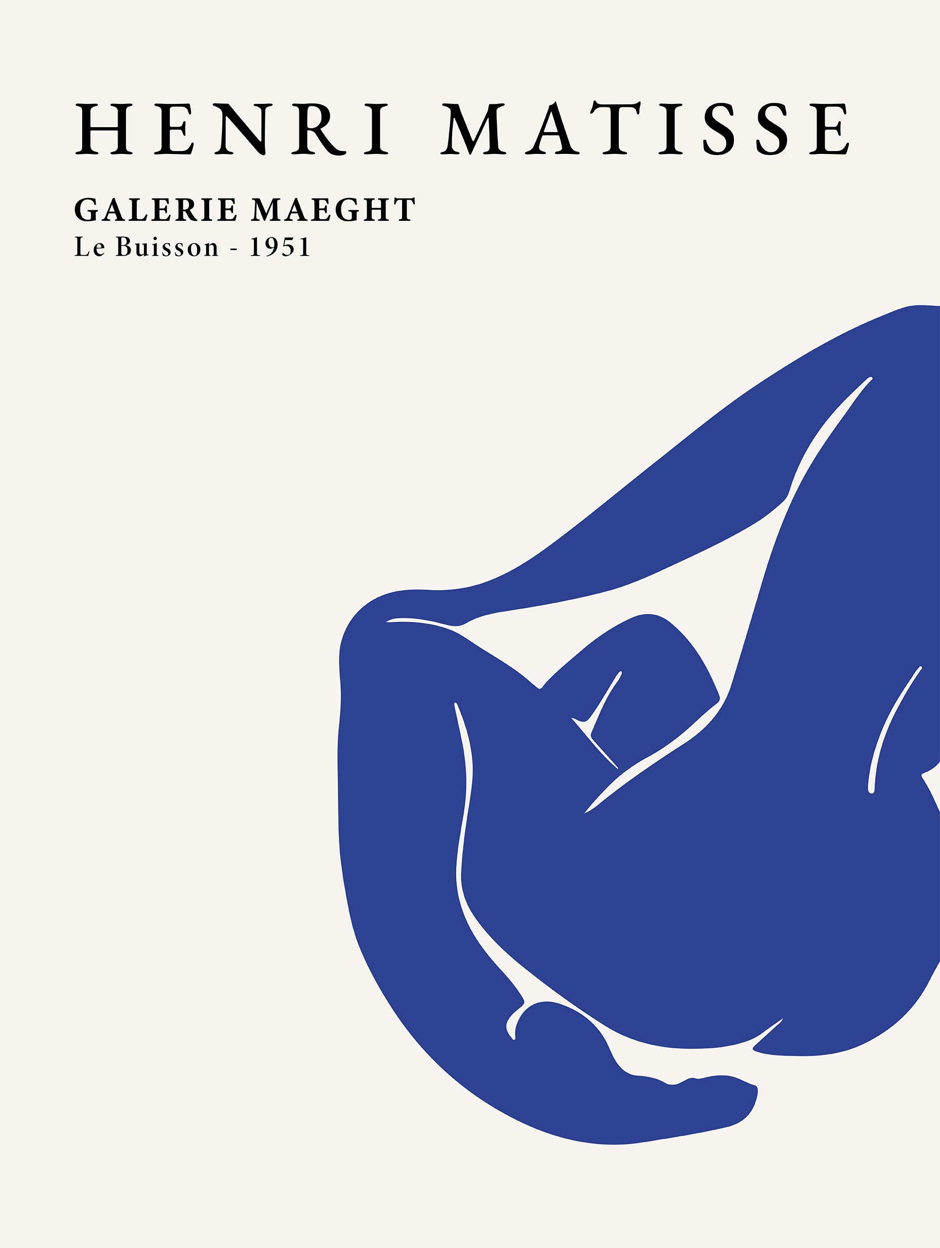 Matisse Le Buisson Blue Form Poster