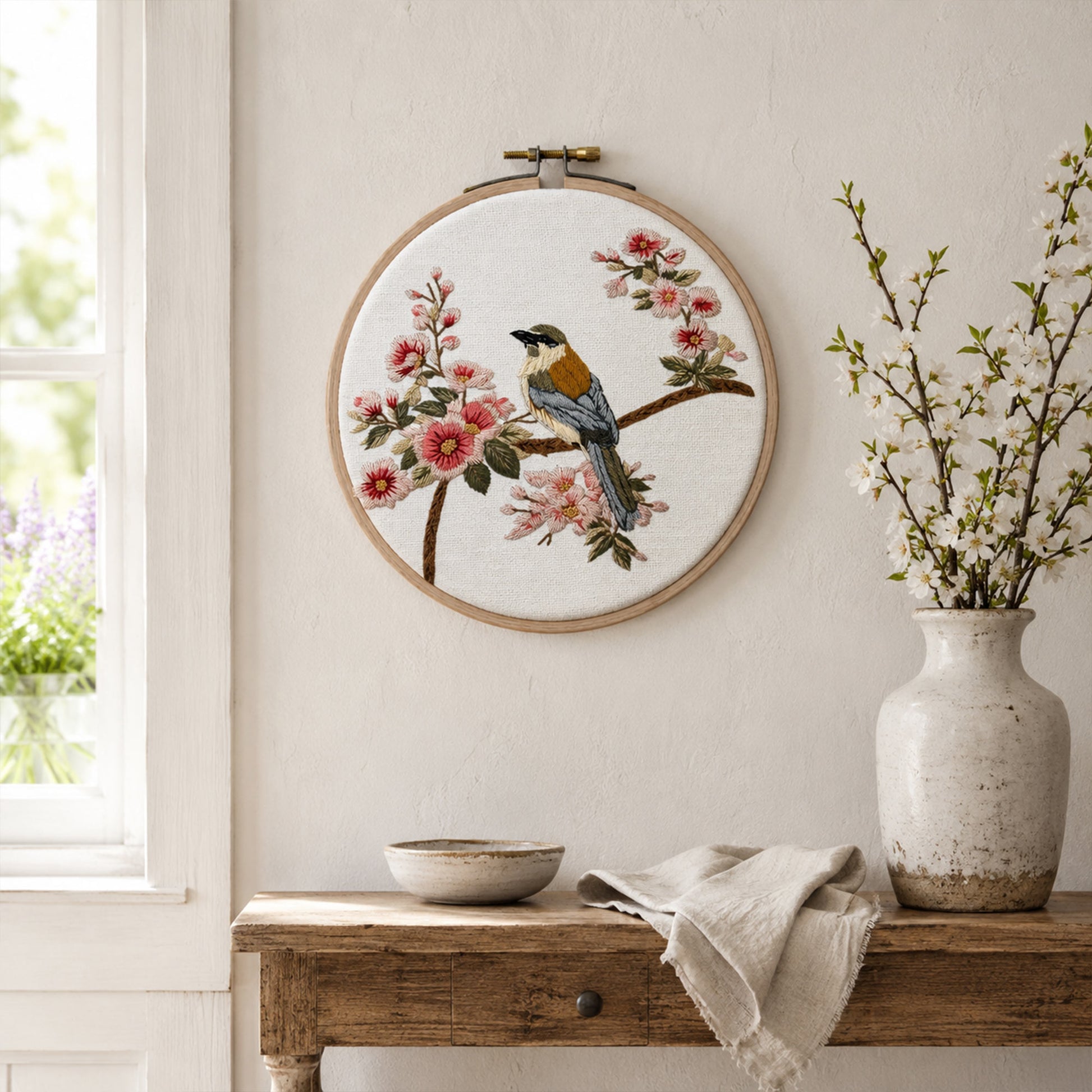 Blossom Songbird Embroidery Design