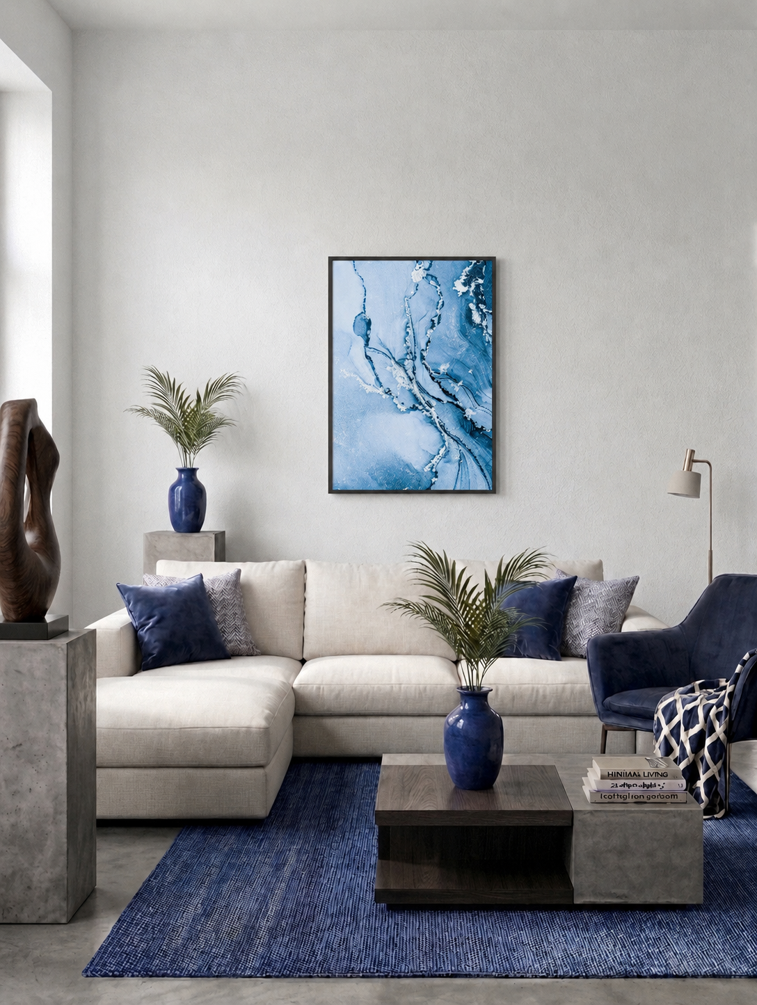 Blue Marble Flow Poster