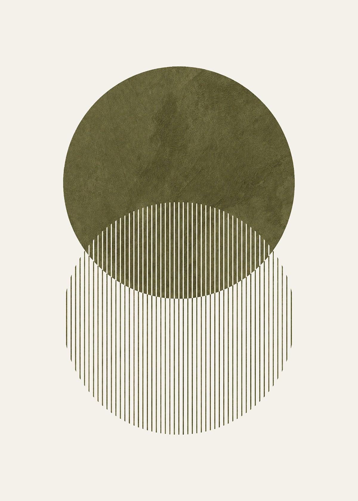 Olive Green Circle Geometry