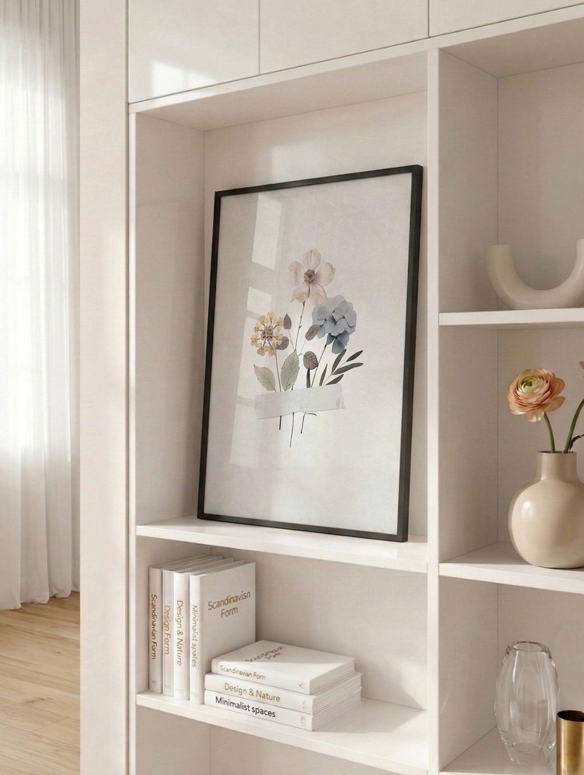 Pressed Flower Art Print Mockup