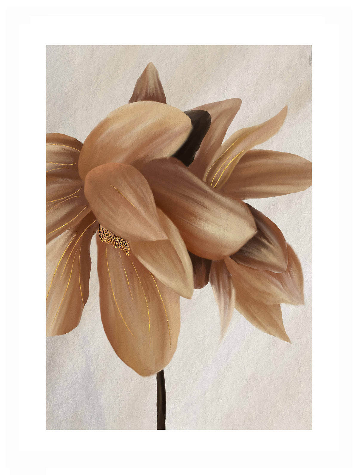 Sepia Bloom Poster