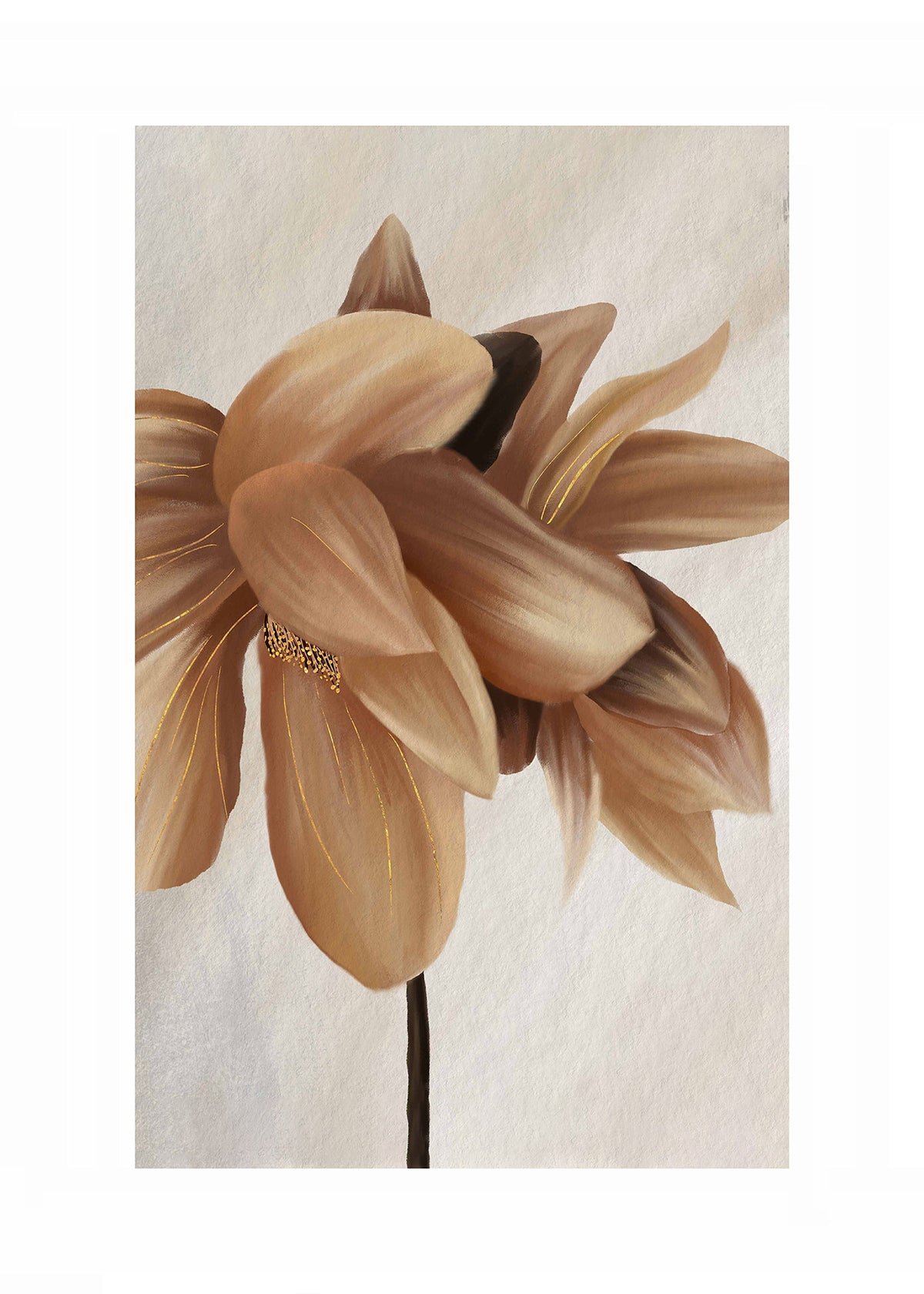 Sepia Bloom Poster