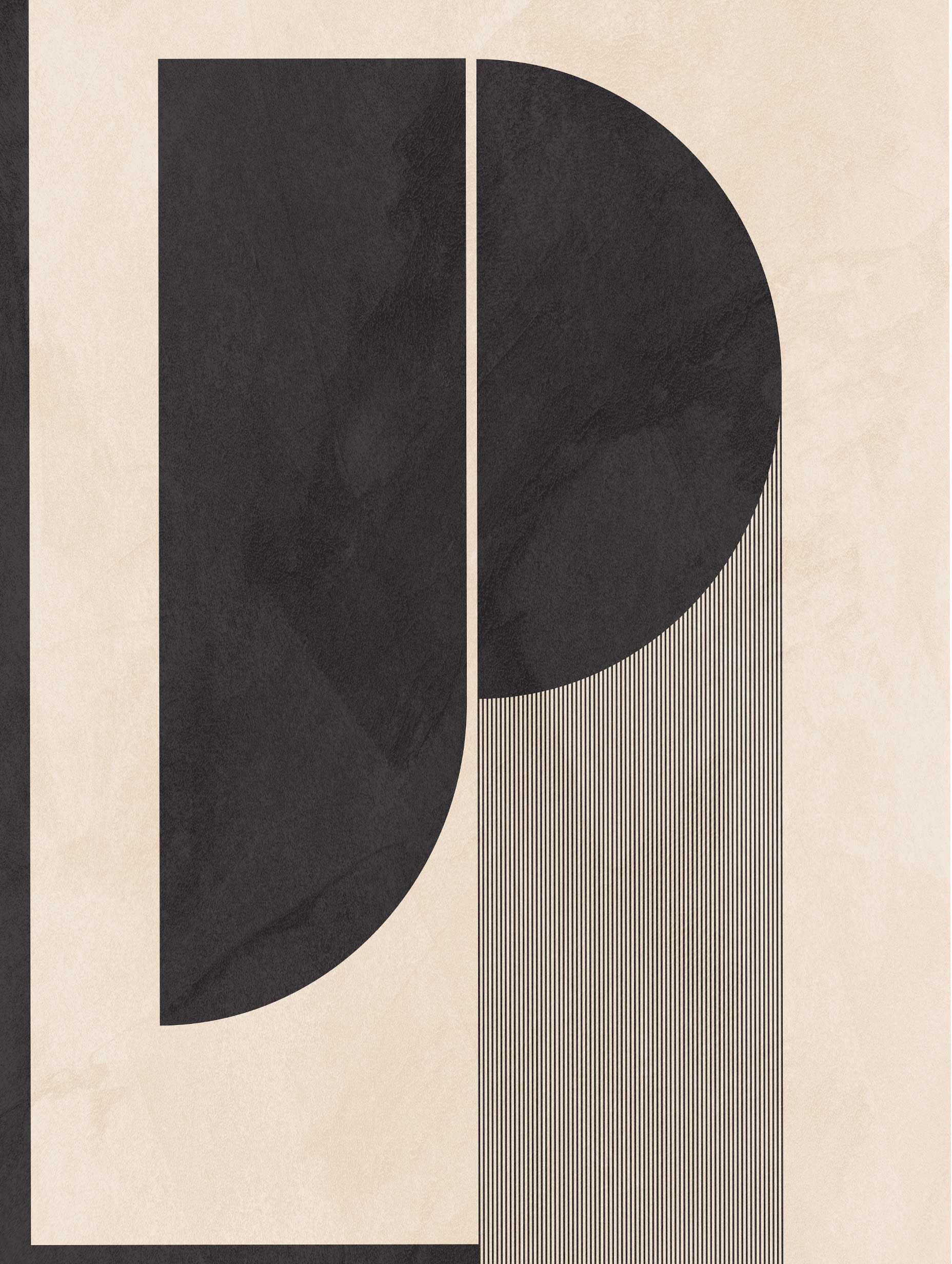 Semicircles Abstract Poster