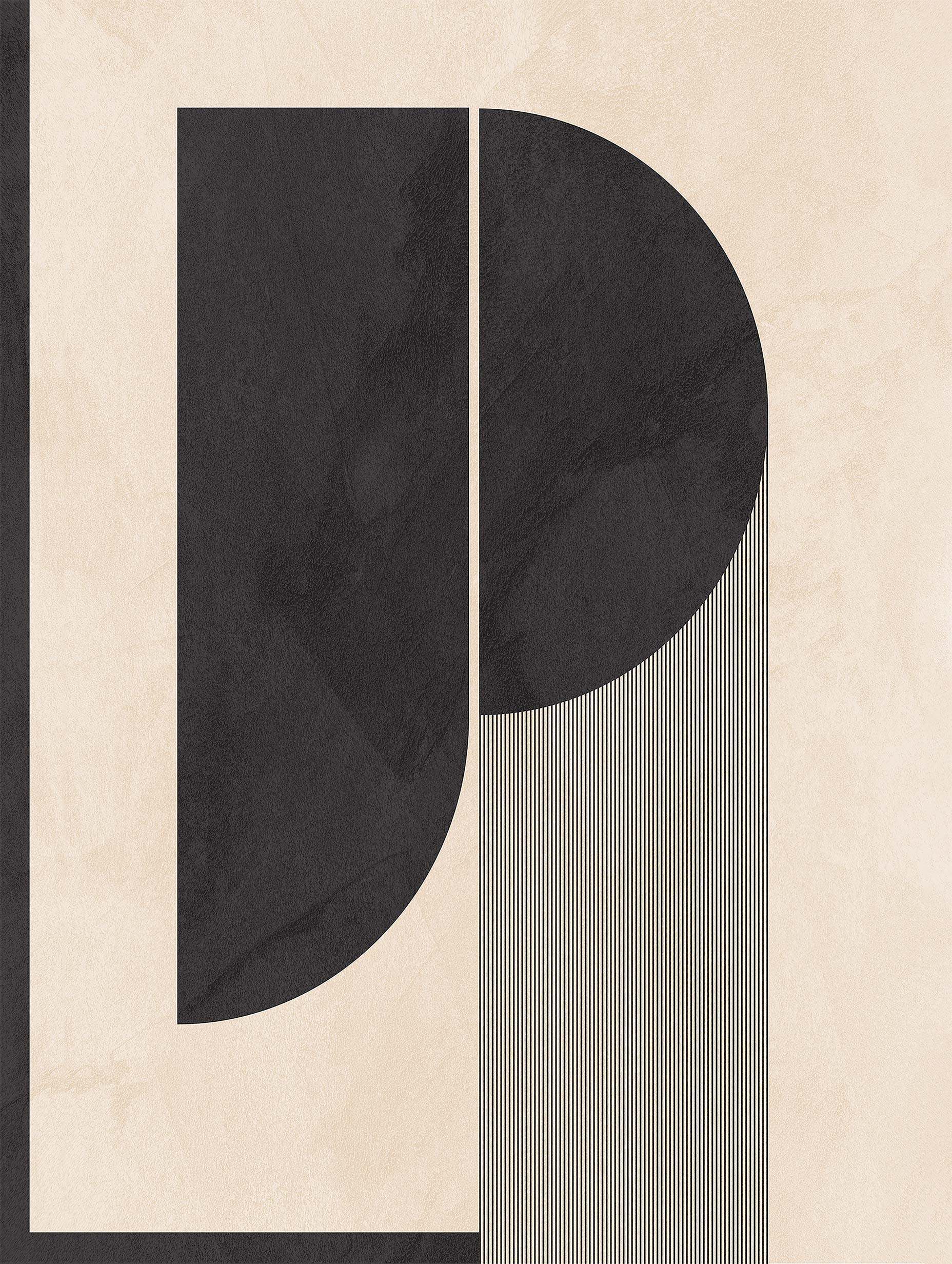 Semicircles Abstract Poster