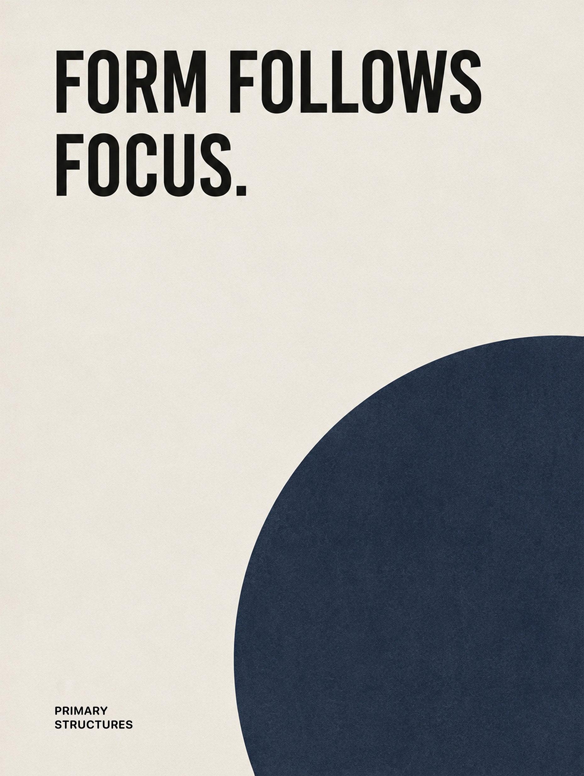 Navy Geometric Typography Poster