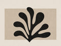 Black Botanical Silhouette on Warm Beige