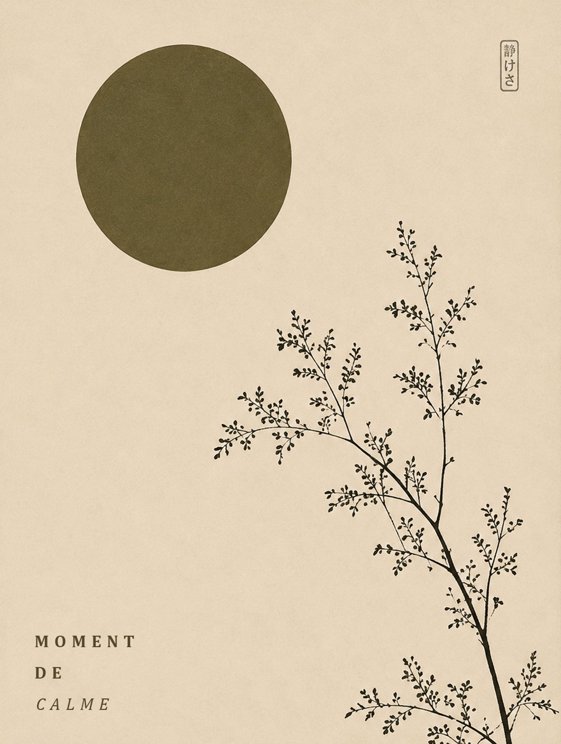 Moment De Calme Botanical Moon Print