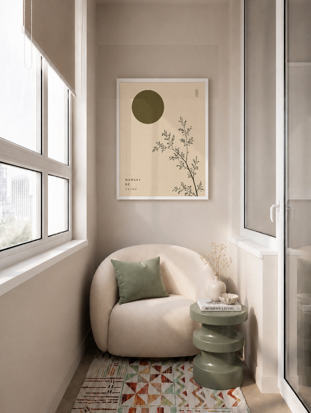 Moment De Calme Botanical Moon Print
