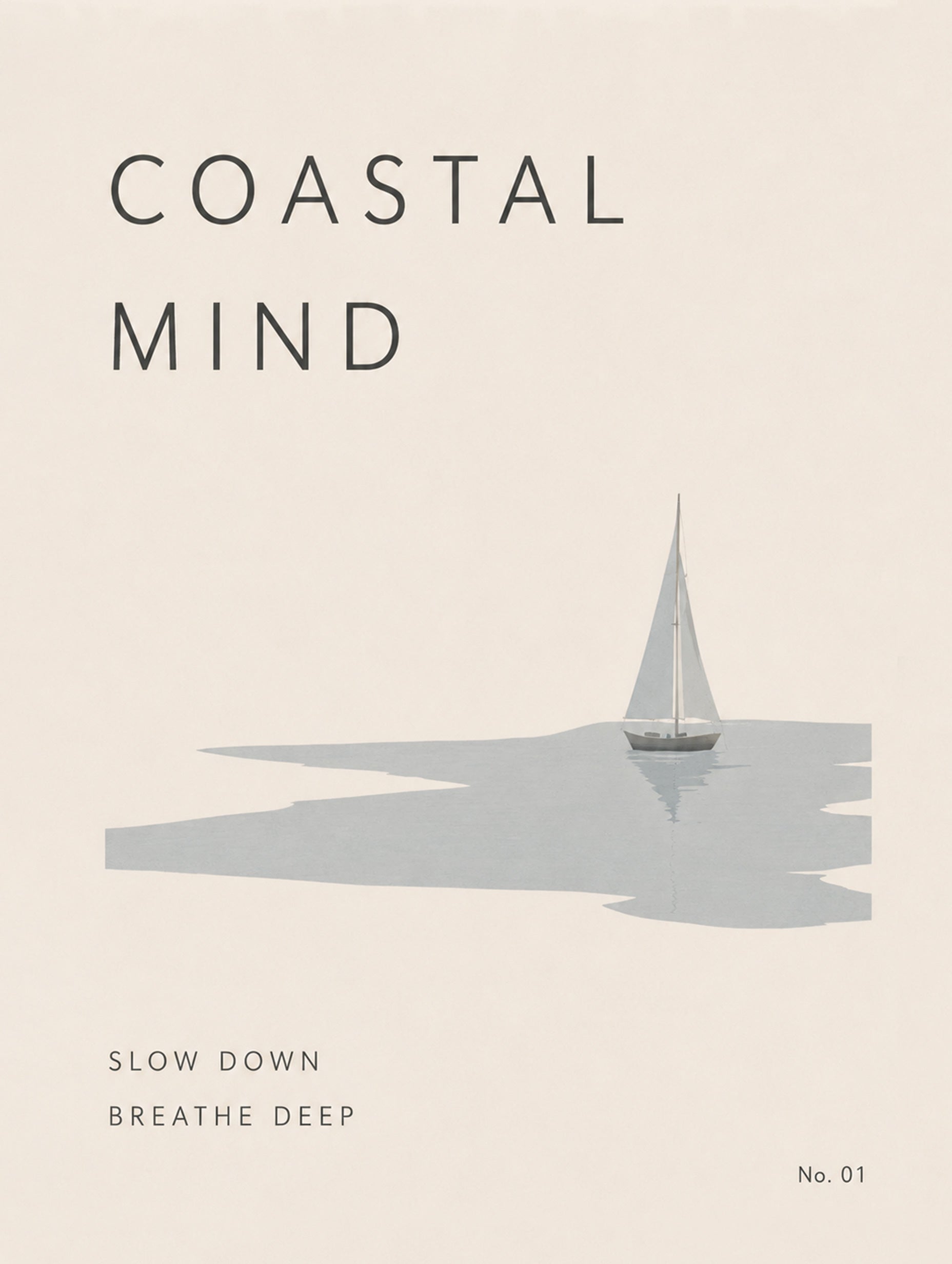 Coastal Mind Minimal Sailboat Print