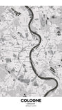 Cologne, Germany Map Poster