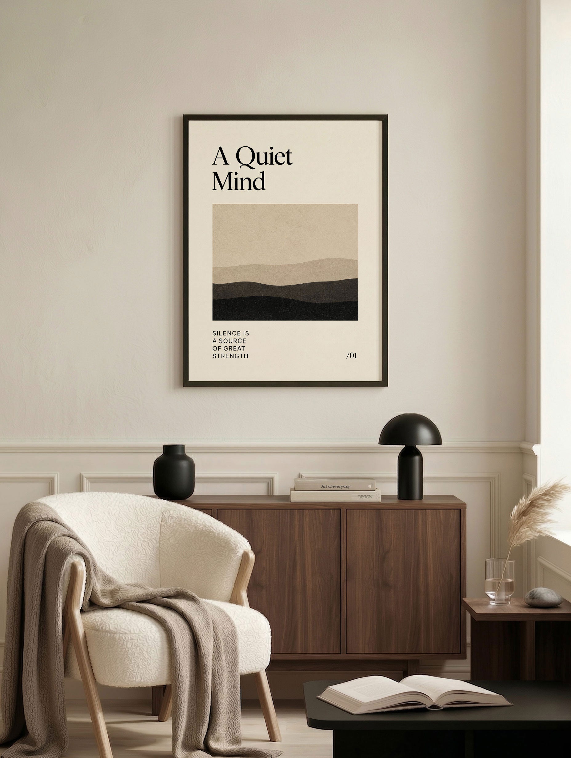 A Quiet Mind Neutral Landscape Poster