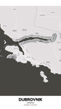 Dubrovnik, Croatia Map Poster