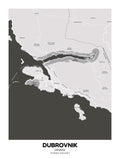 Dubrovnik, Croatia Map Poster