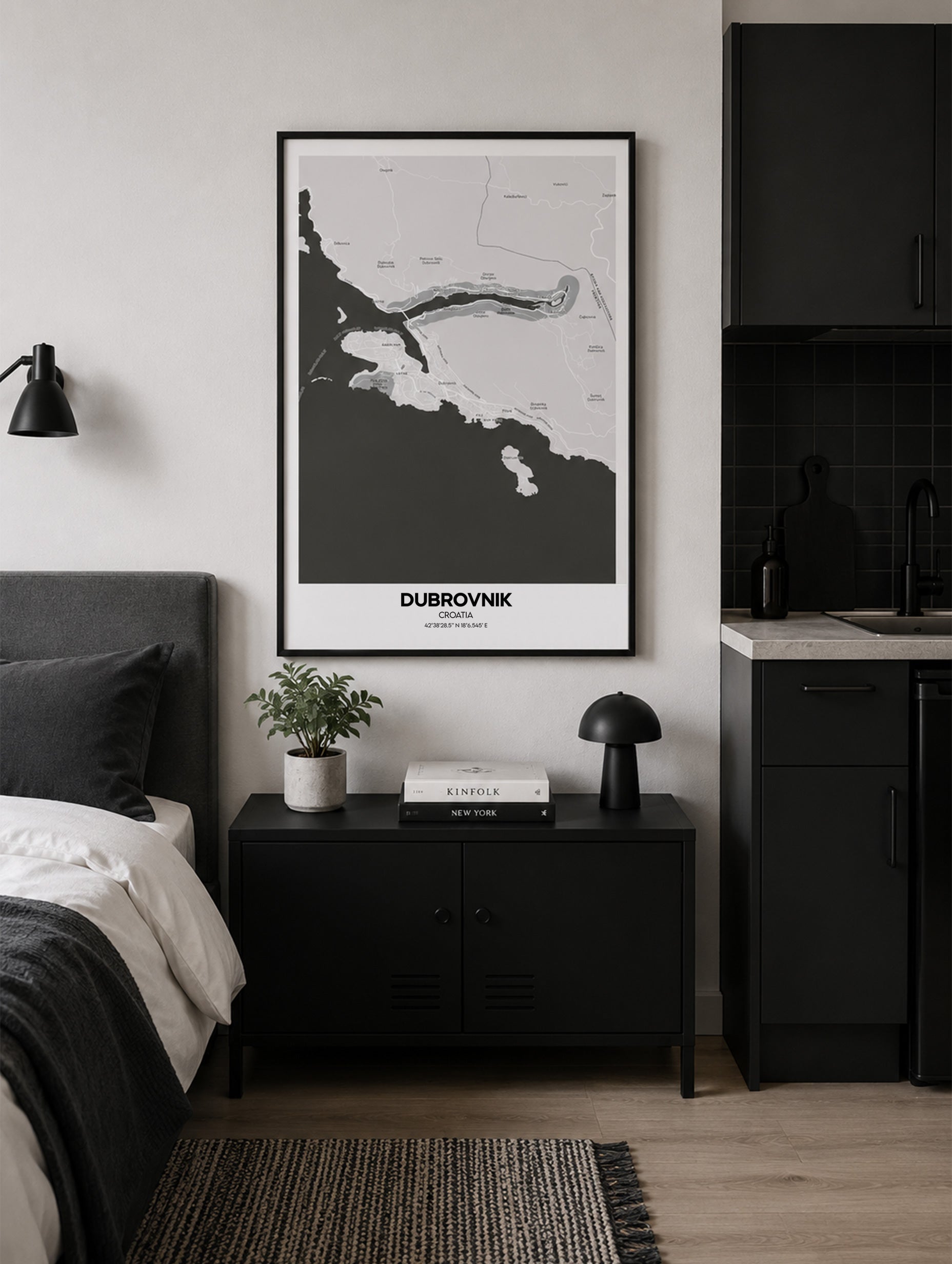 Dubrovnik, Croatia Map Poster