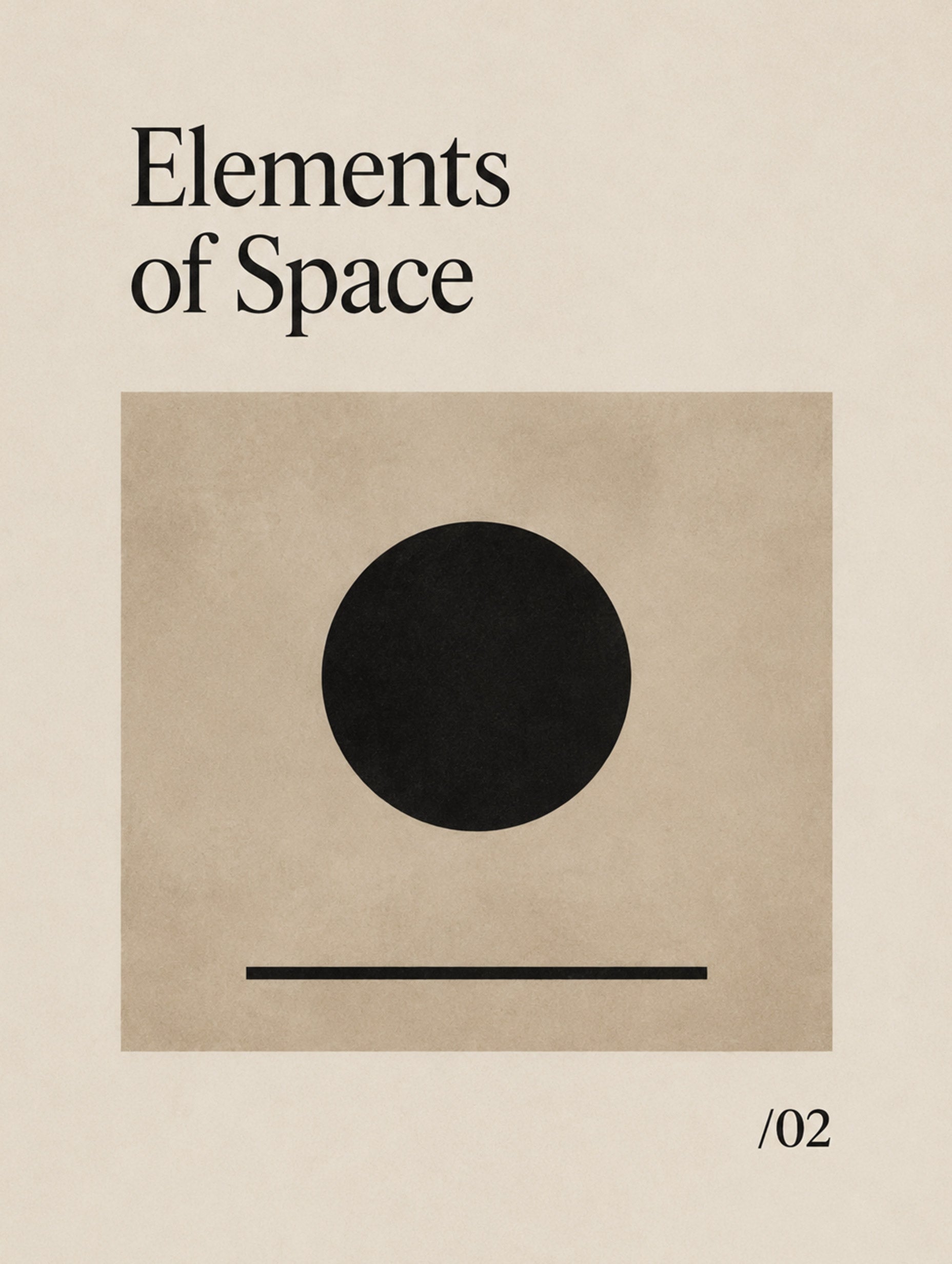 Elements of Space Minimal Geometric Poster