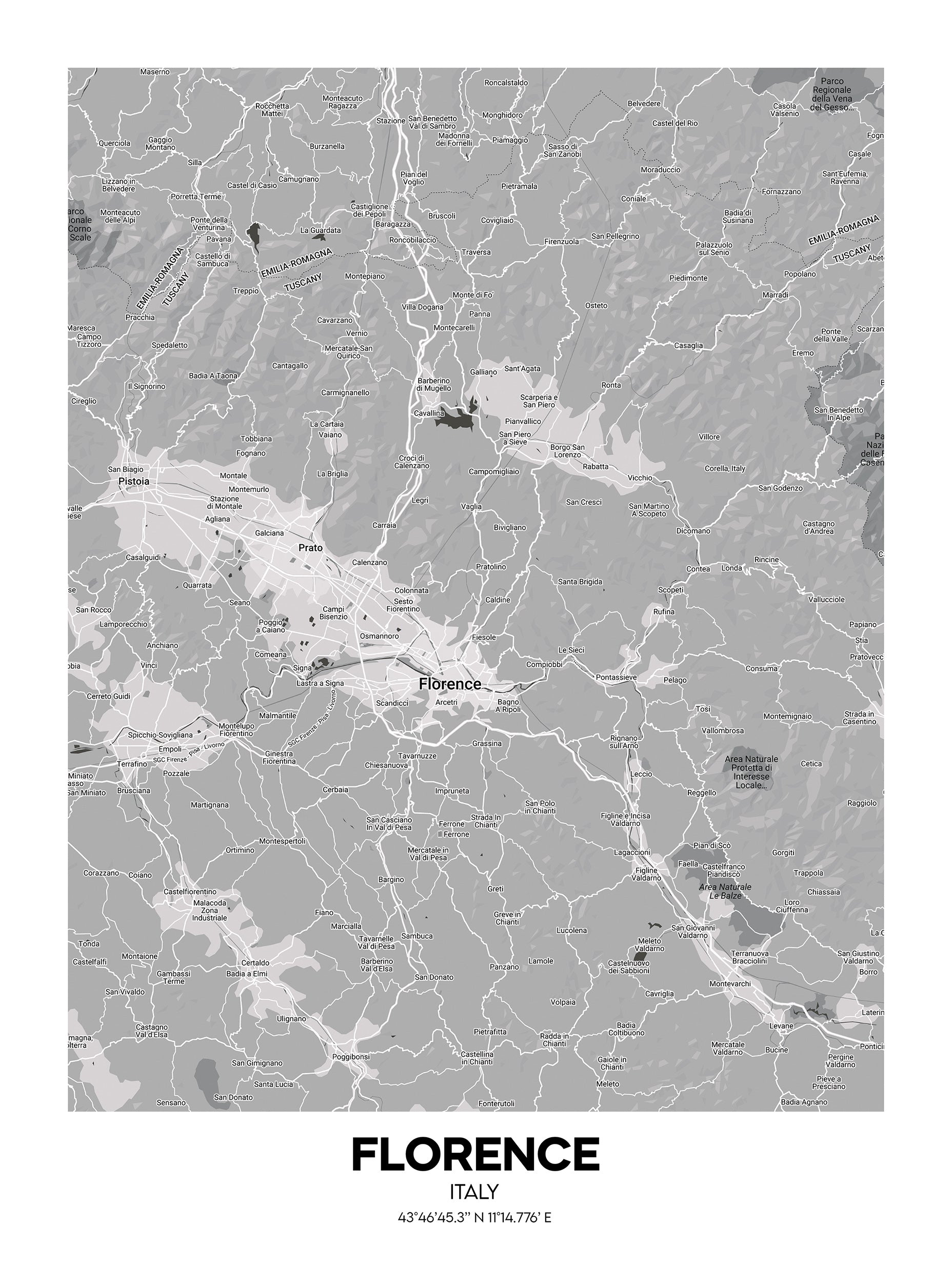 Florence, Italy Map Poster