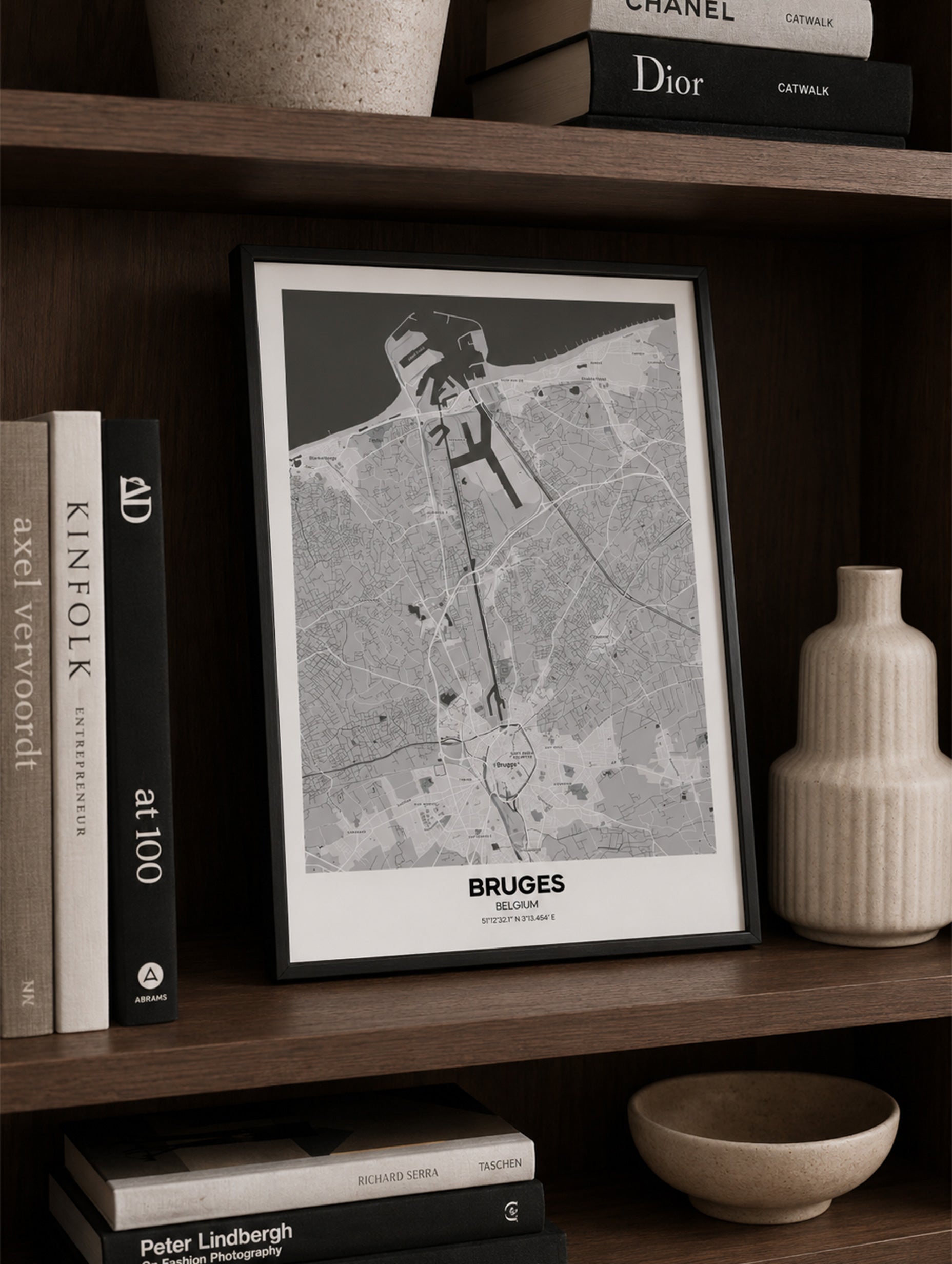 Bruges, Belgium Map Poster