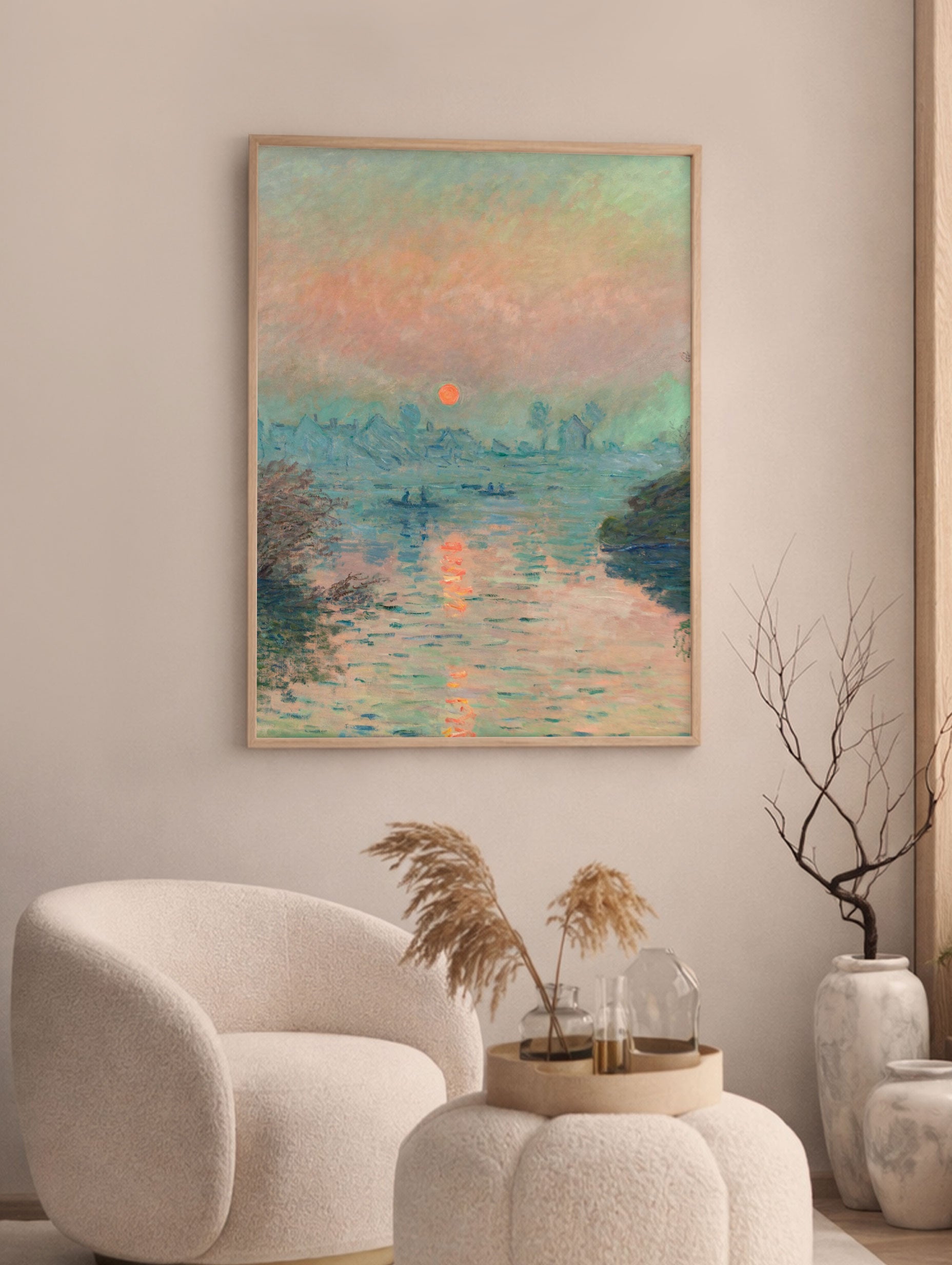 Sunset on the Seine - Claude Monet Mockup