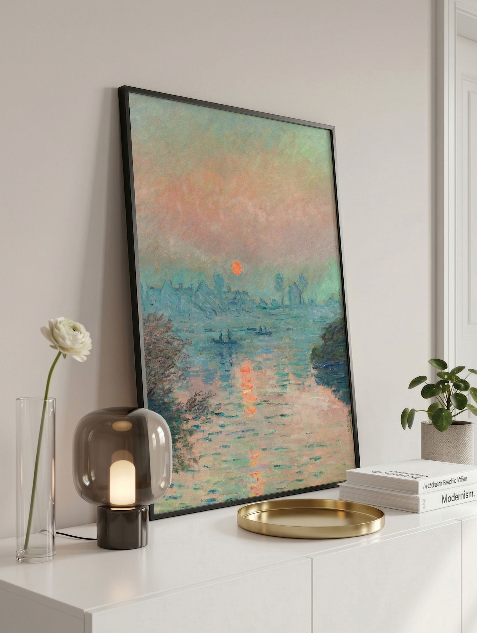 Sunset on the Seine - Claude Monet Mockup