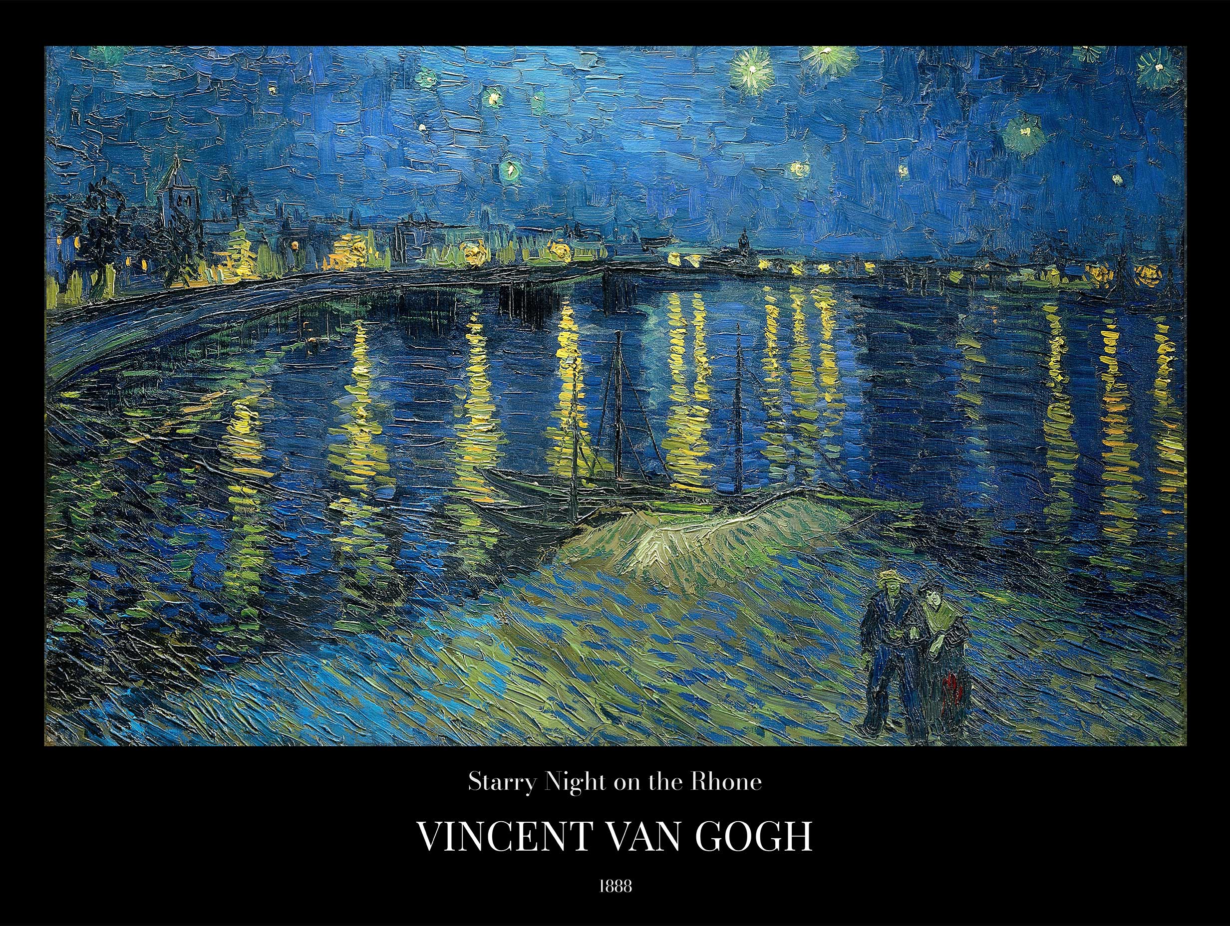 Starry Night on the Rhône Van Gogh Art Print No 1