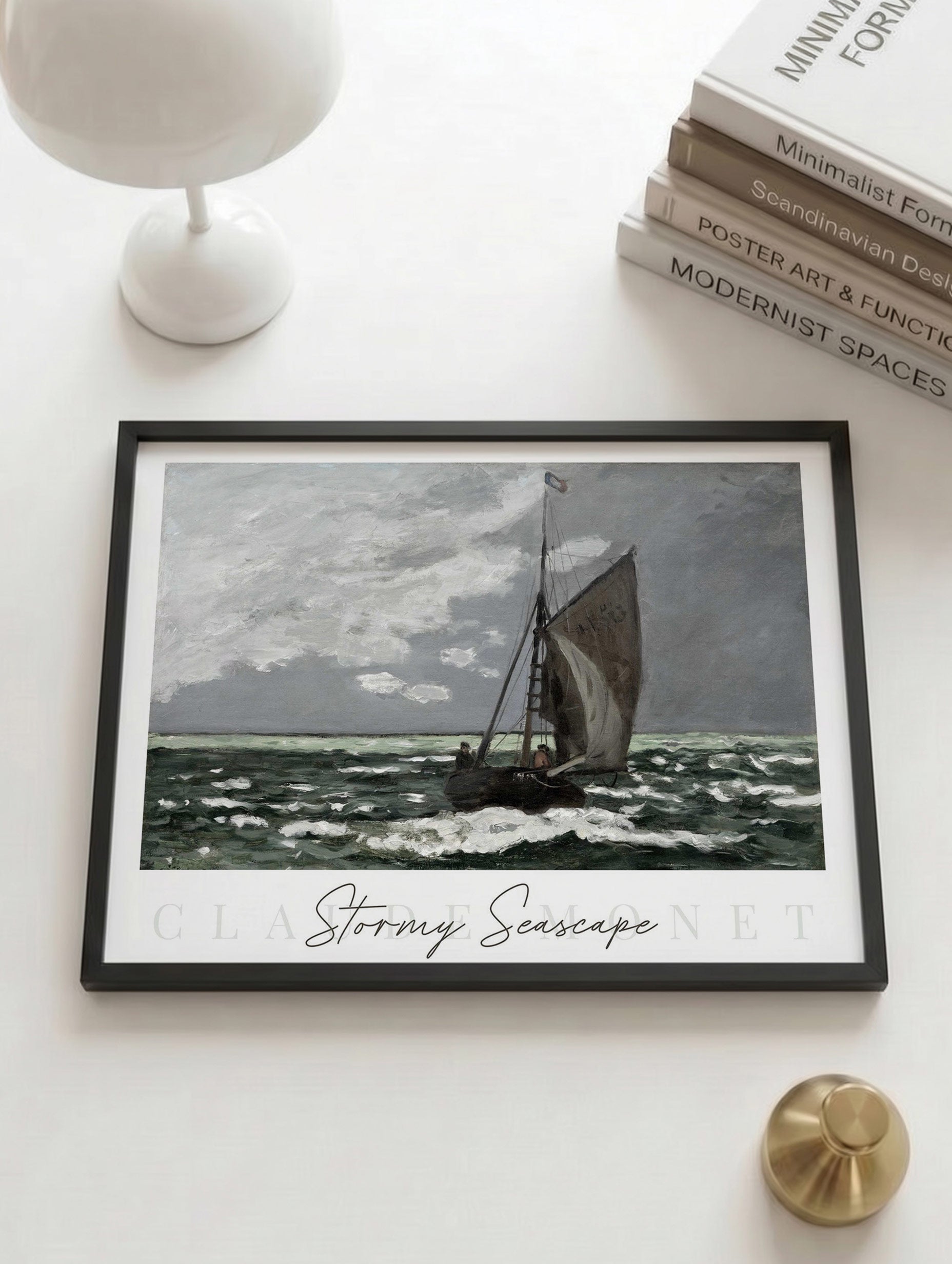 Stormy Seascape - Claude Monet Mockup