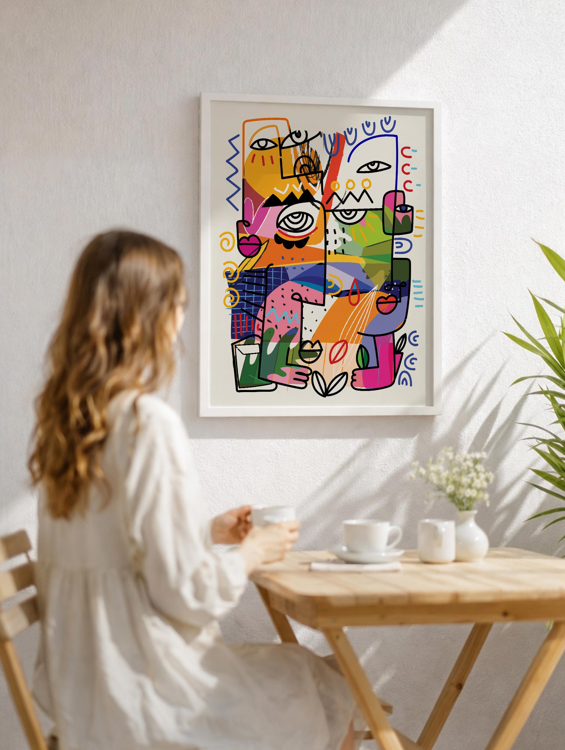 Colorful Abstract Face Poster