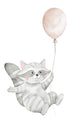 Little Raccoon Balloon Poster
