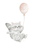 Little Raccoon Balloon Poster