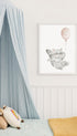 Little Raccoon Balloon Poster Mockup