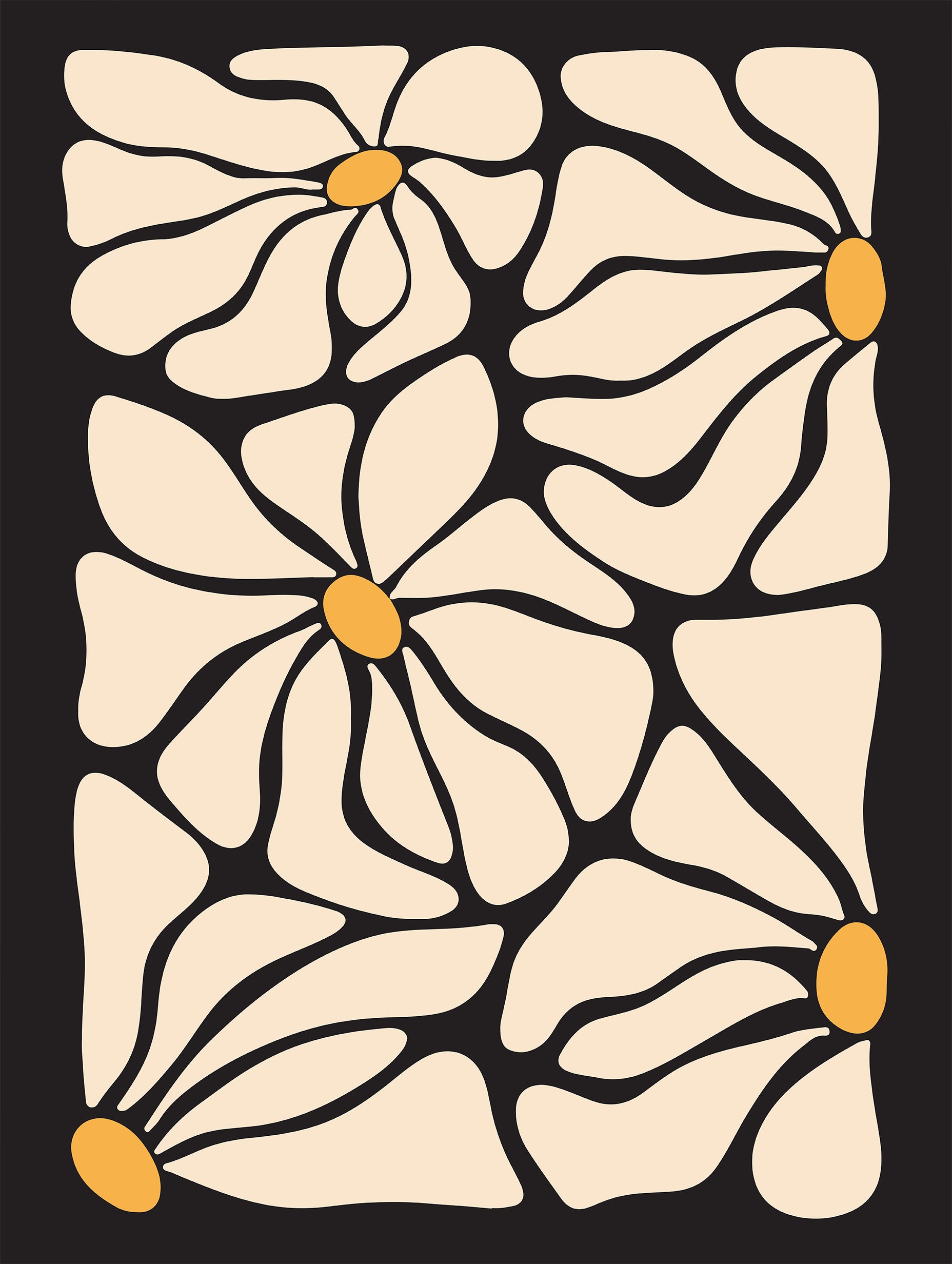 Midnight Bloom Pattern Poster