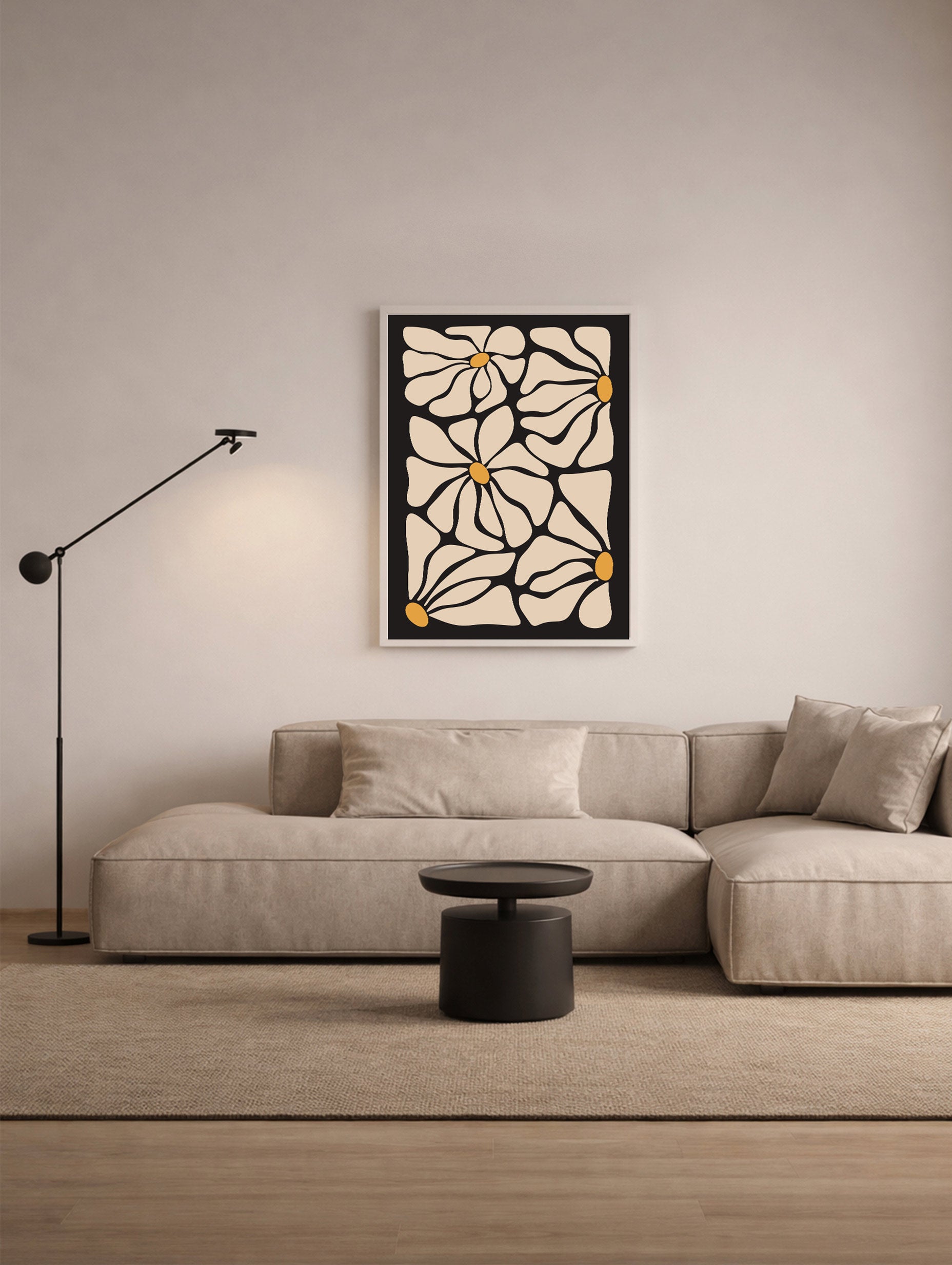 Midnight Bloom Pattern Poster