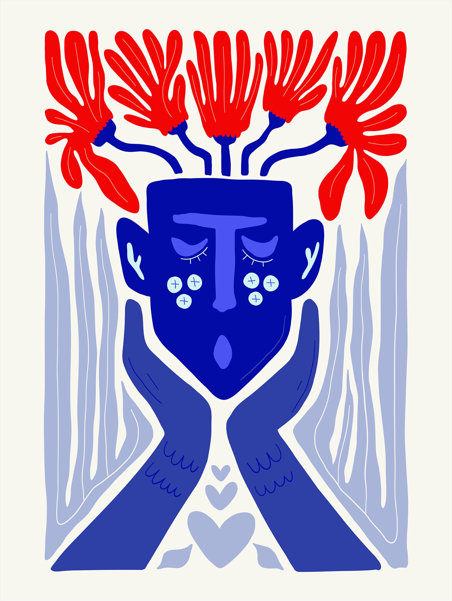 Blooming Mind Abstract Floral Poster