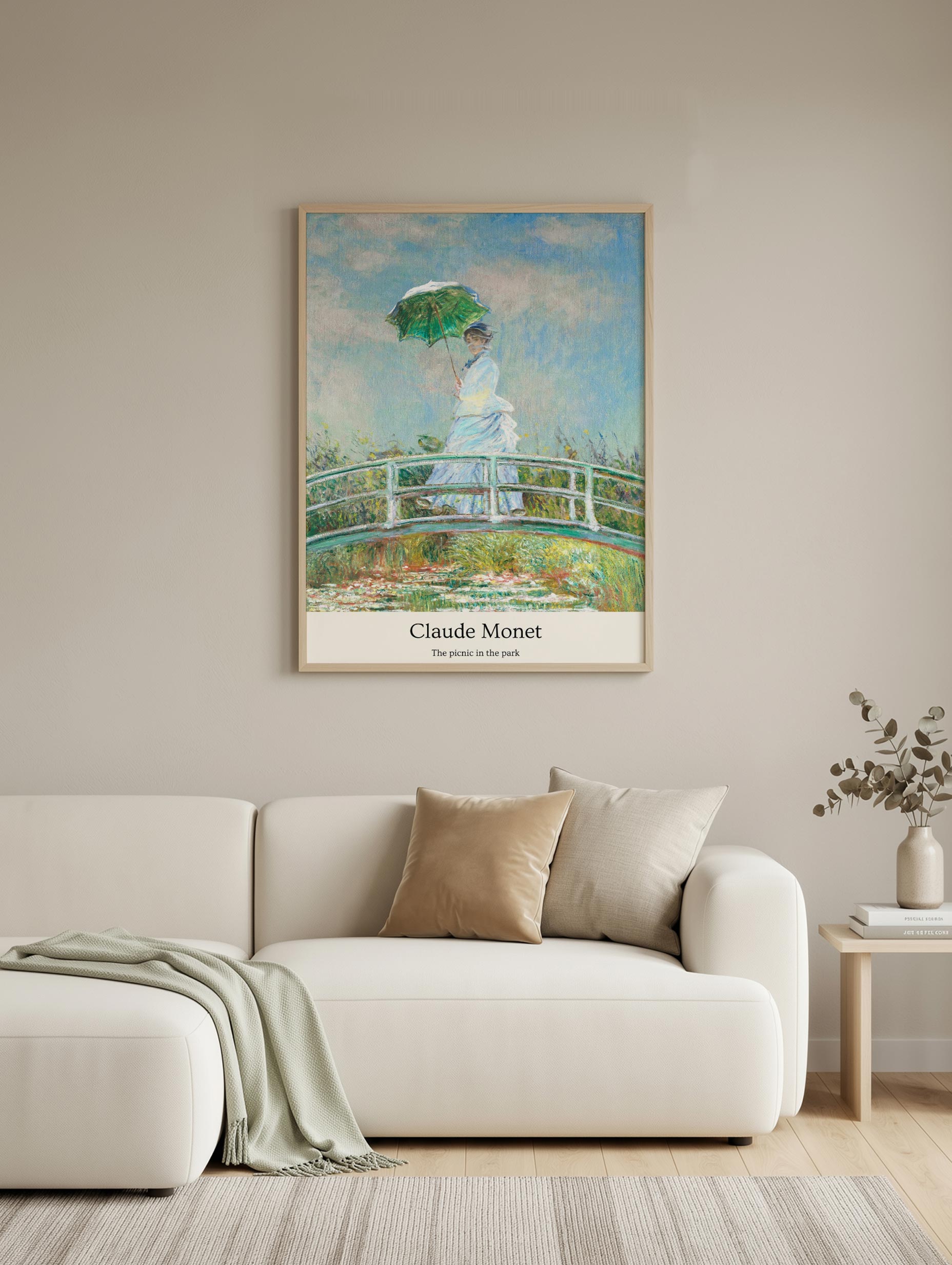 The Picnic in the Park Claude Monet Art Mockup