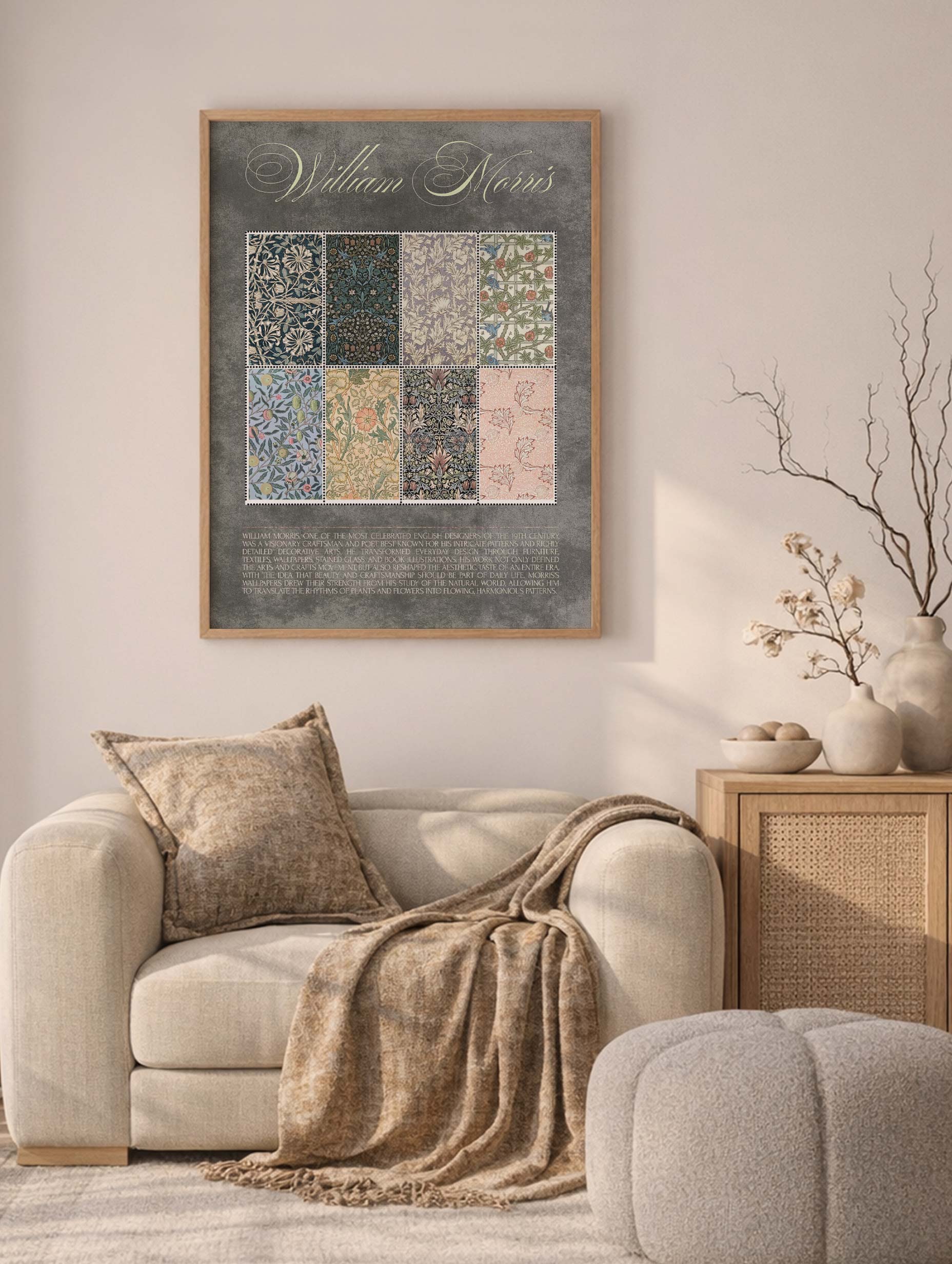 Botanical Patterns William Morris Art Print Mockup