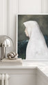 Woman in a White Shawl Zolo Palugyay Art Print Mockup