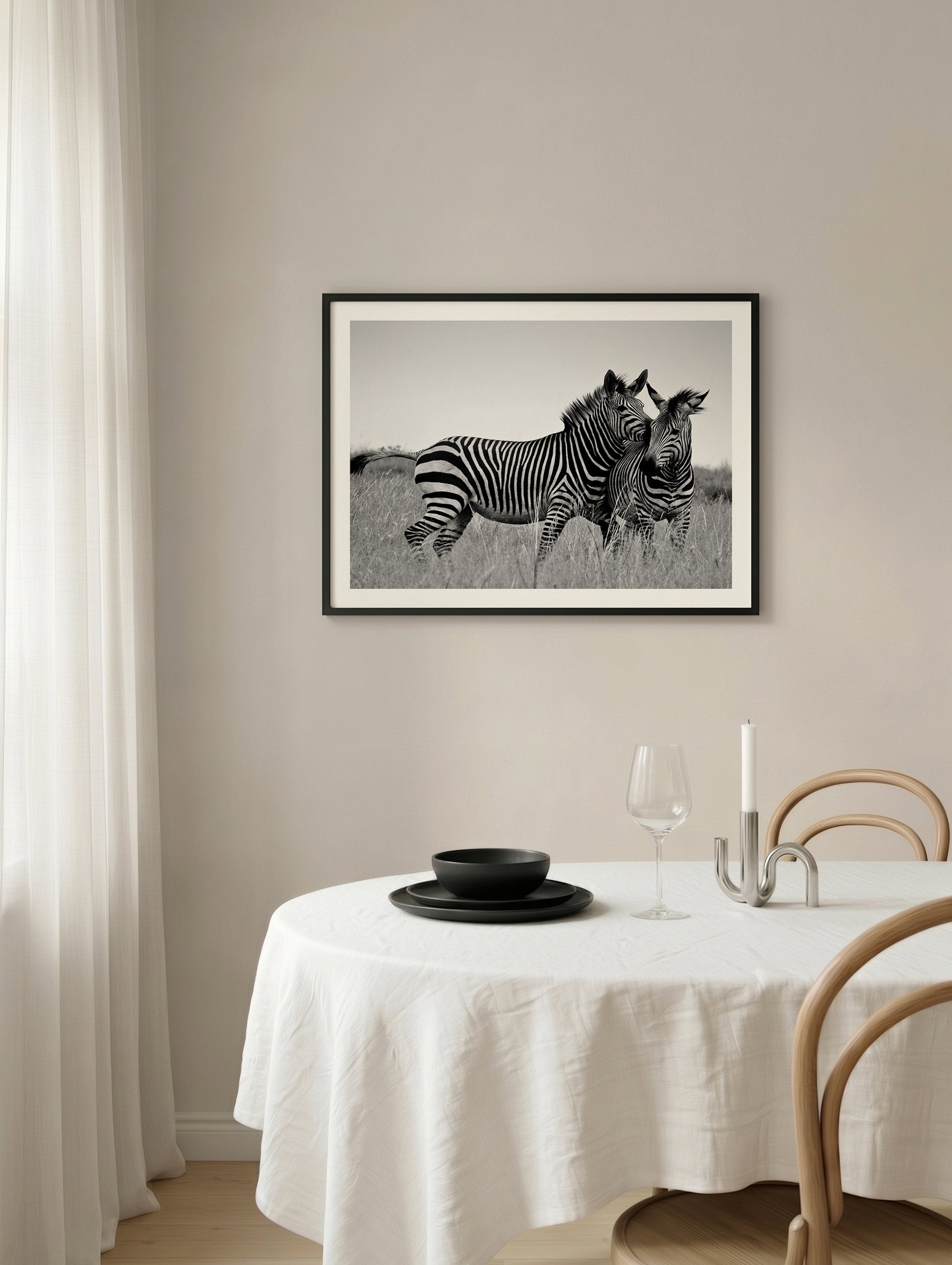 Zebra Hug Poster Mockup