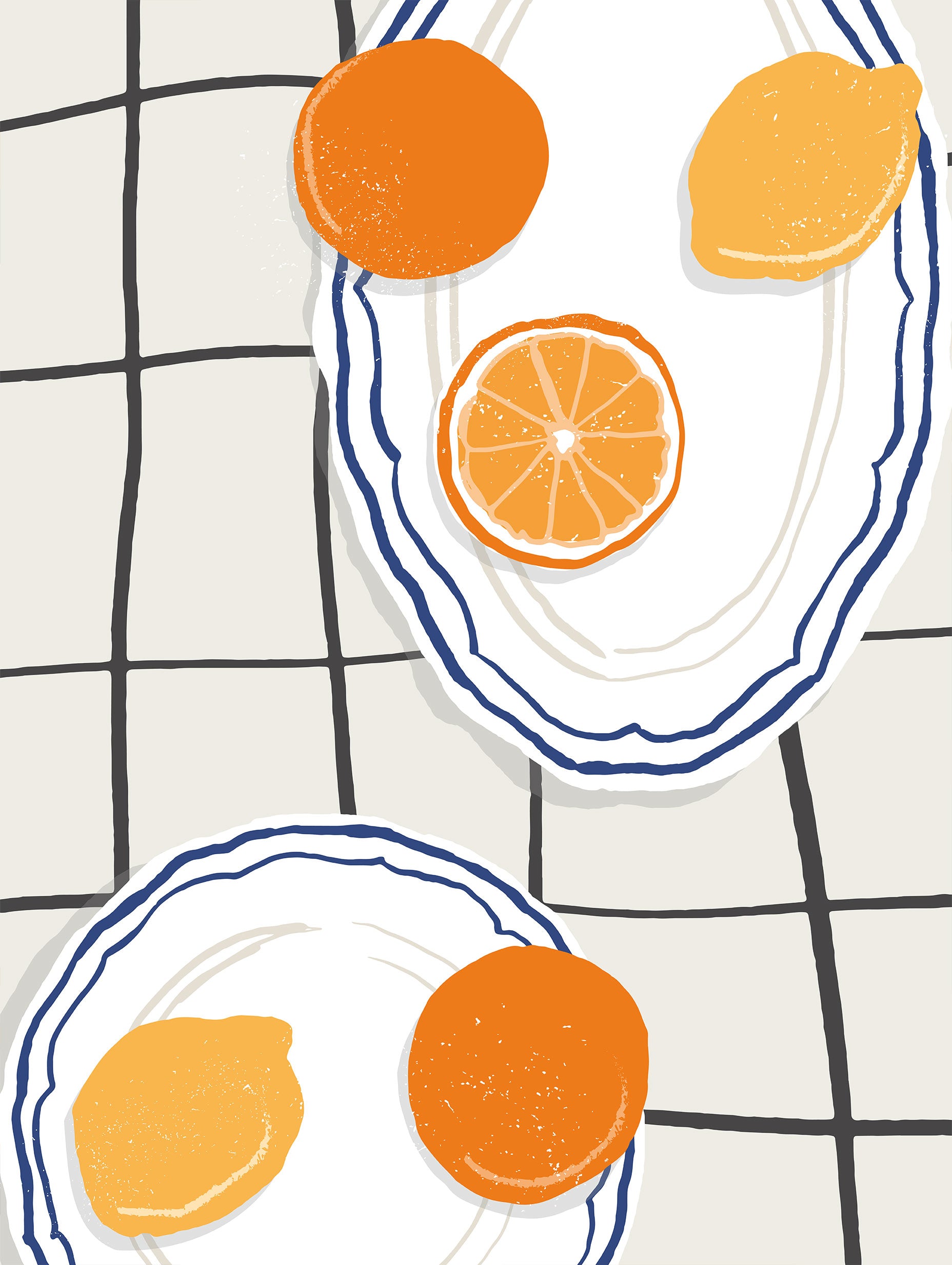 Citrus Plate Kitchen Poster