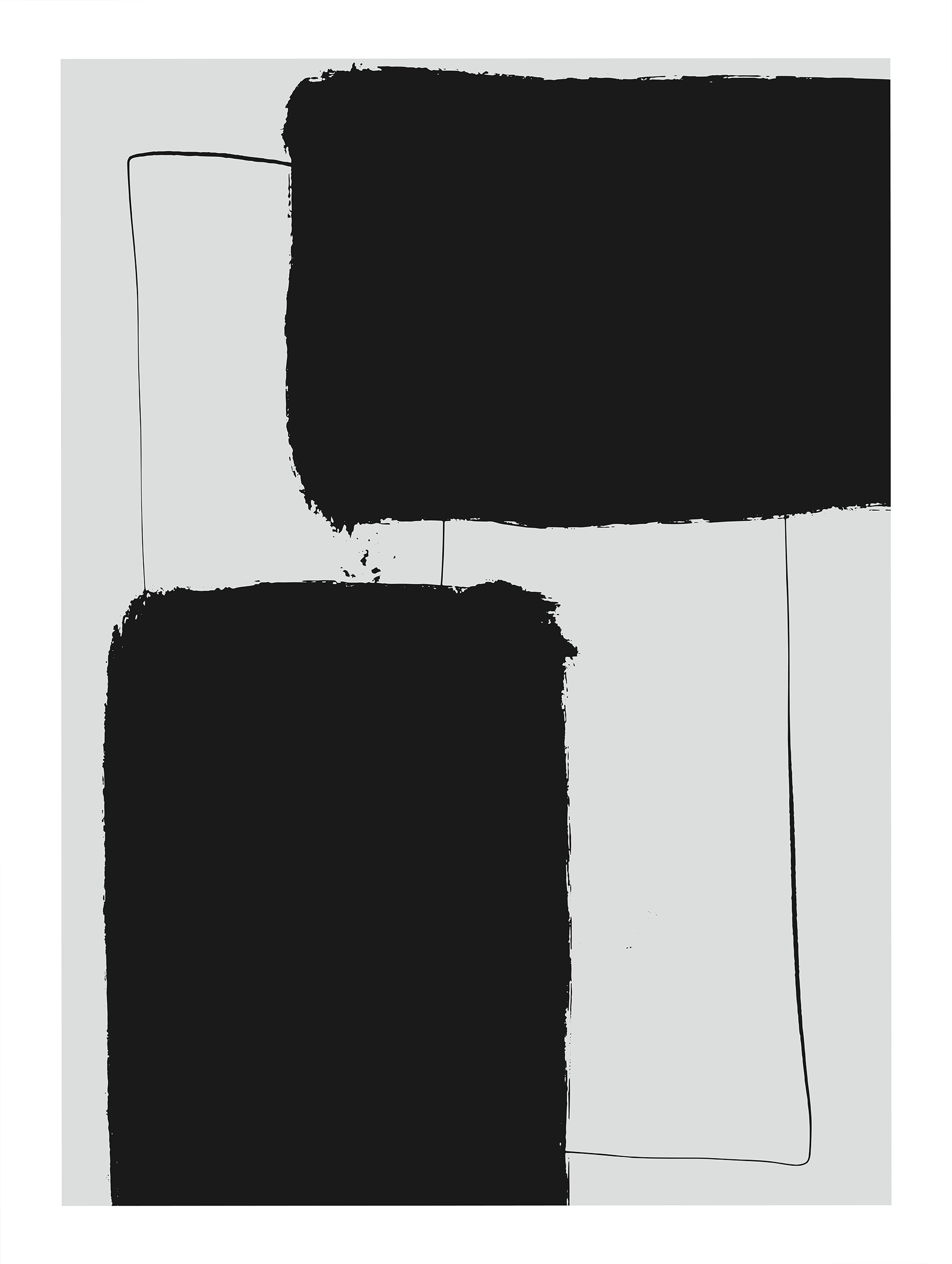 Monochrome Block Balance Poster