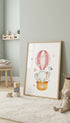 Elephant in Hot Air Balloon Poster Mockup