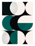 Teal Geometry Study Bauhaus Poster
