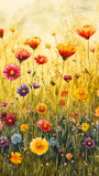 Justyna Jaszke - Wildflower Meadow Evergreen Flowers Poster
