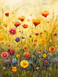 Justyna Jaszke - Wildflower Meadow Evergreen Flowers Poster