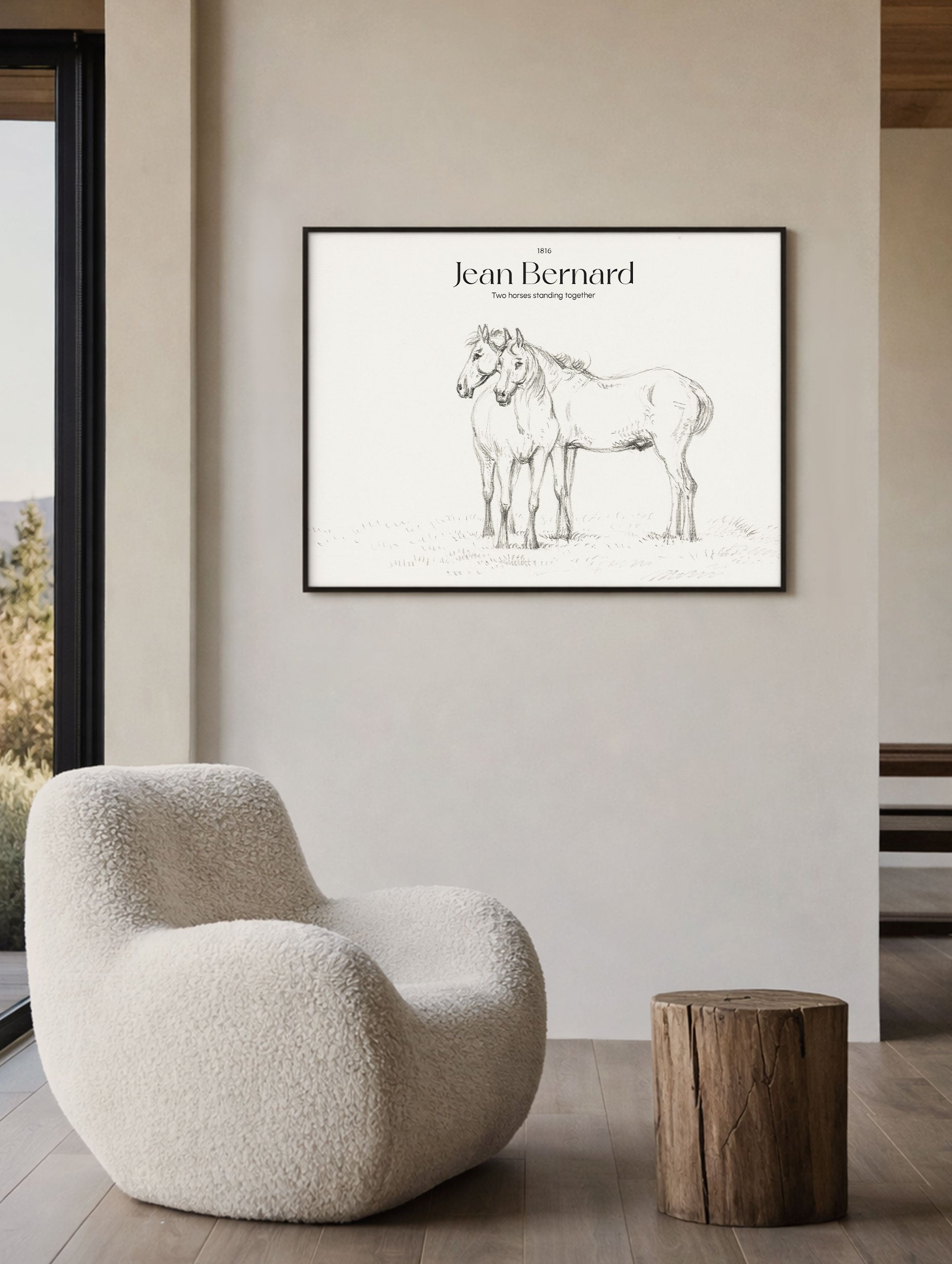 Two horses standing together - Jean Bernard